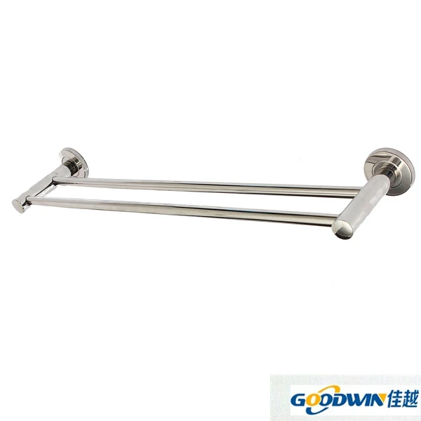 Stainless Steel Wall Mounted Polish Towel Rack Double Rail Holder Bathroom rack|steel center|rack serversteel towel rack |