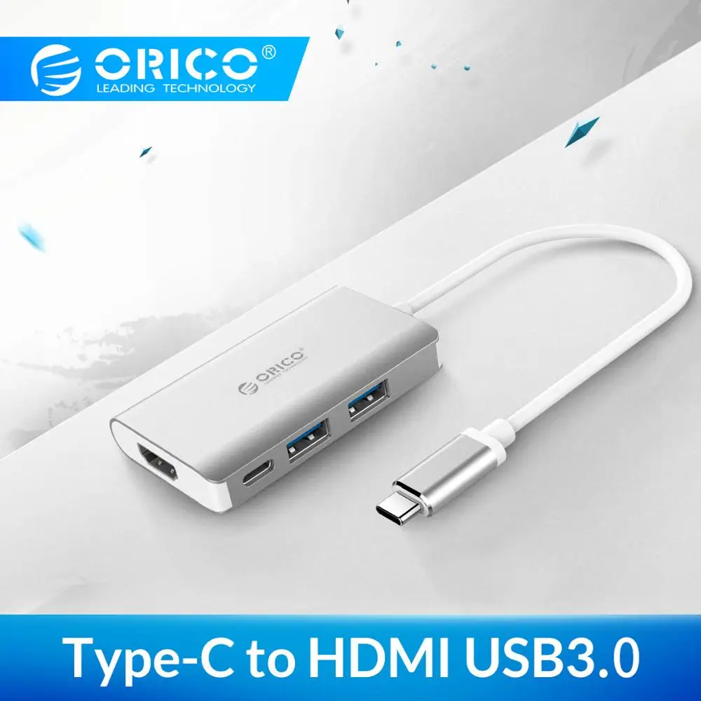 ORICO USB C концентратор тип c к USB3.0 HDMI адаптер с зарядными портами для MacBook samsung Galaxy S9