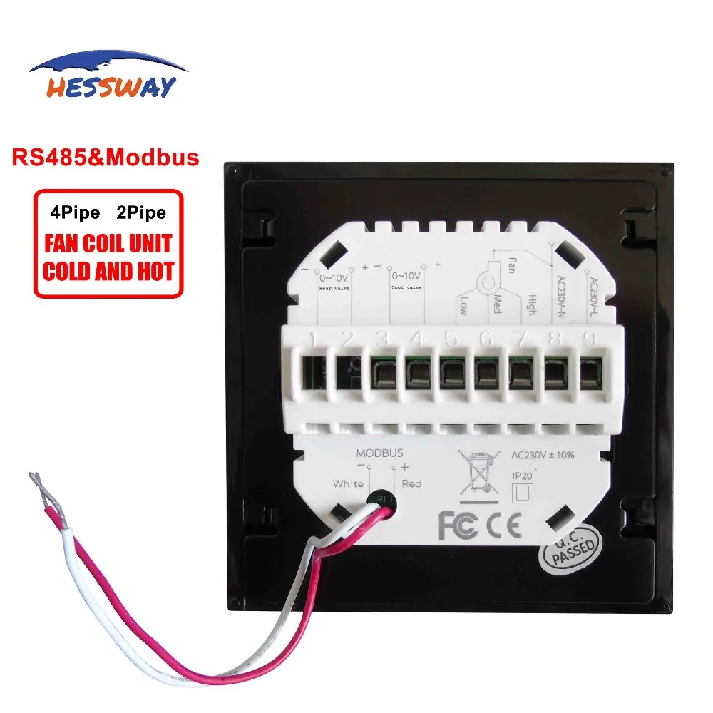 HESSWAY 2 трубы 4 P Прохладный тепла 0-10 V Отрегулируйте raumthermostat Wi-Fi для API Modbus и RS485 удаленного терминал