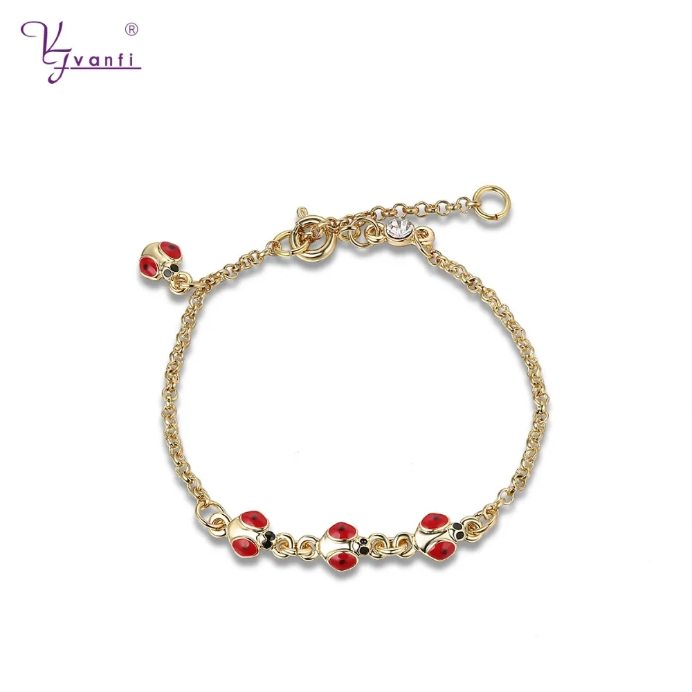

Fashionable Design Women Gift Alloy Gold Color White Crystal Eye Shape Jewelry Drip Oil Black&Red Color Bracelets & Bangles