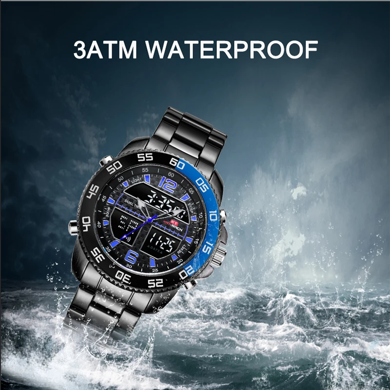 Модные мужские часы креативные бизнес с хронографом кварцевые из нержавеющей