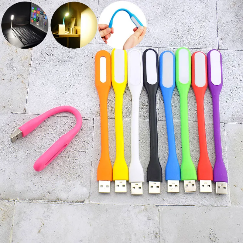 Светодиодный USB Ночной светильник гибкий книжный для чтения яркие лампы фонарики