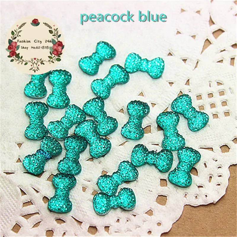 200pcs 12*7mm смесь цветов смолы starry Стразы с бантом плоская спина кабошон DIY nail