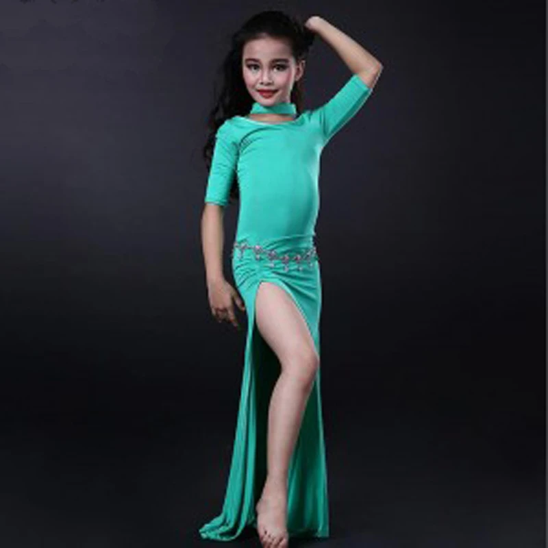 Новое поступление Детская Одежда для танцев на животе комплект одежды