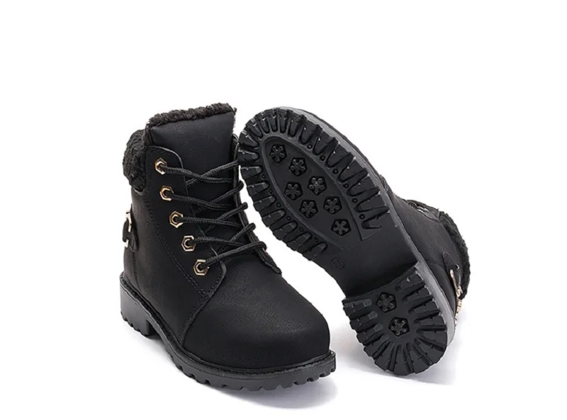 Зимняя детская обувь для маленьких девочек и зимние ботинки мальчика мальчиков