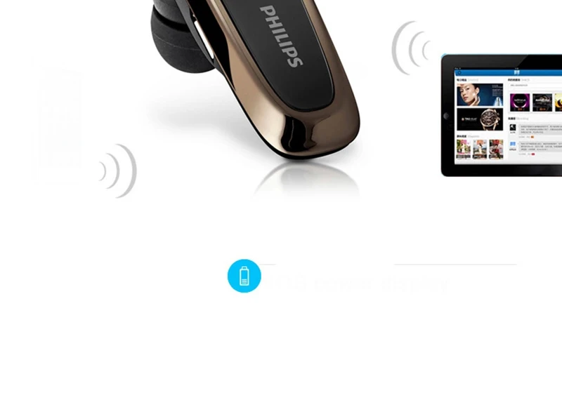 Philips SHB1700 Bluetooth наушники с литиевой Батарея Bluetooth 4,0 Шум снижение Функция для Iphone 8/8Plus официальный Тесты