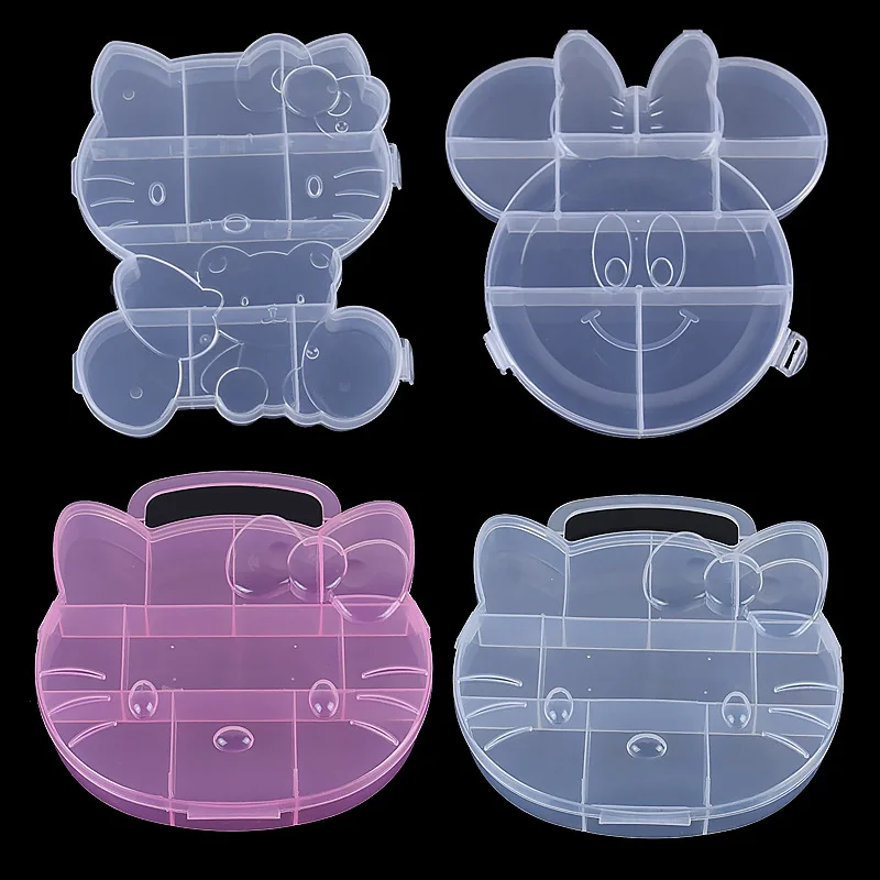 Милый мультяшный пластиковый ящик-органайзер для мелких вещей ювелирное