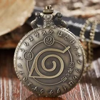 Карманные часы Naturo, кварцевые мужские японские Мультяшные японские комиксы с цепочкой-брелоком, мужские часы с откидной крышкой и бронзовым часом