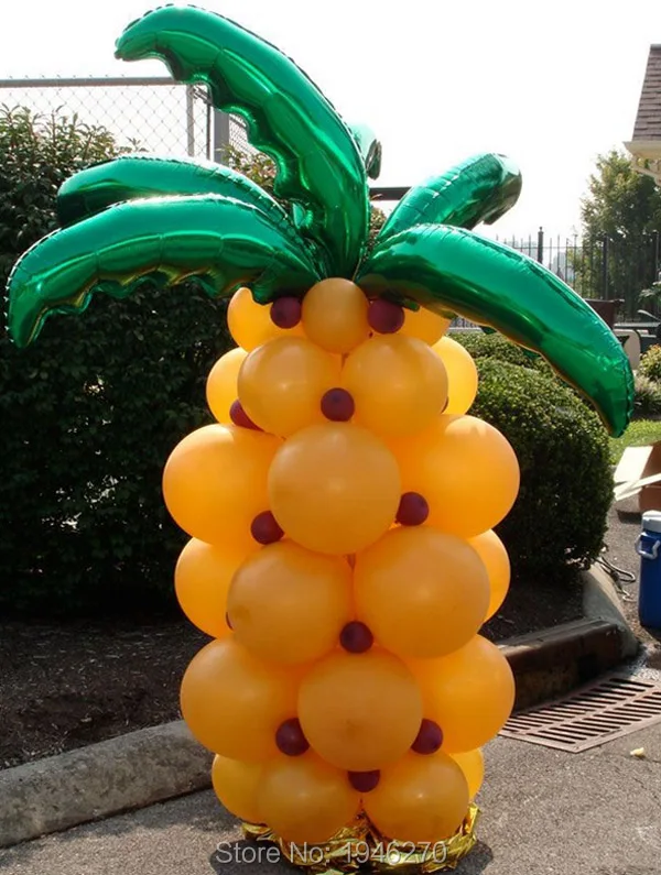 Украшения для свадьбы из шаров с листьями пальмы, украшение из фольгированного шара кокоса 36 дюймов, предметы для вечеринки и мероприятий, 10 штук в наборе.