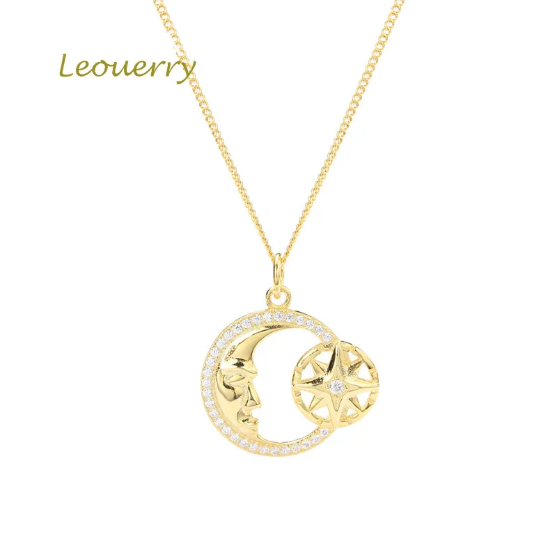 Женское колье-чокер из серебра 925 пробы с кулоном в виде Луны | Украшения и