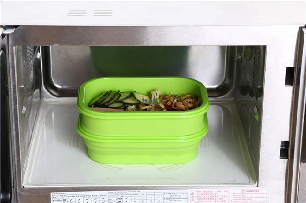 Kitновее двухслойная красочная складная коробка для ланча с ручкой Bento Ланч бокс