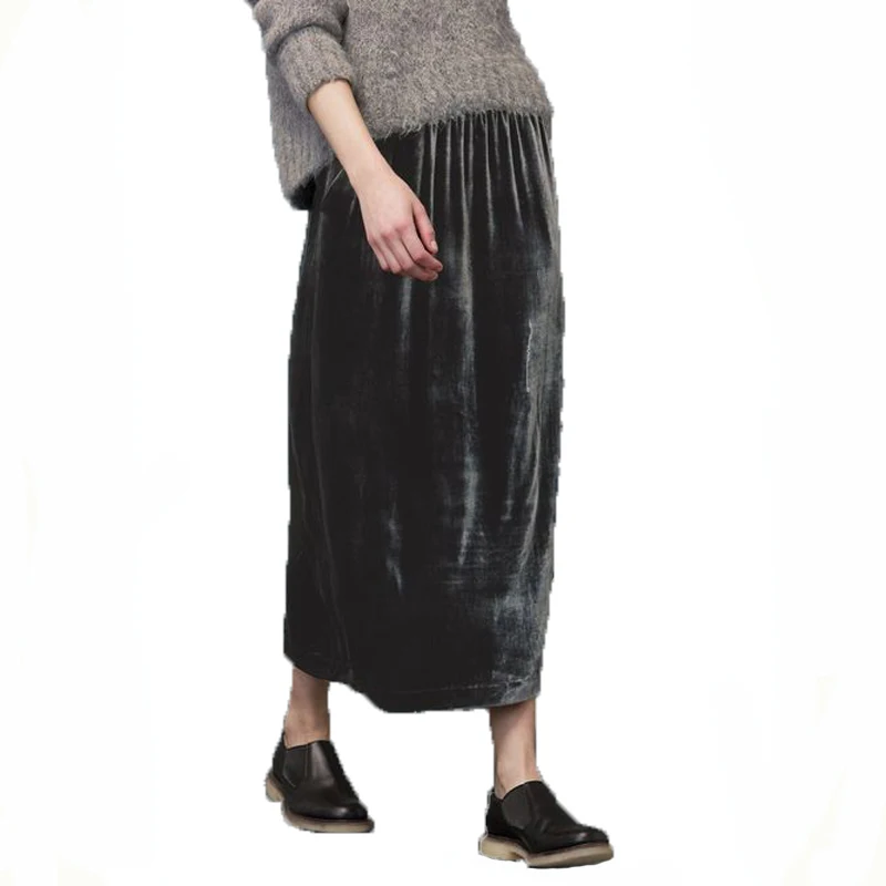 Женщины Юбки 2016 Горячая Продажа Моды Старинные Юбка Твердые Повседневная Прямо