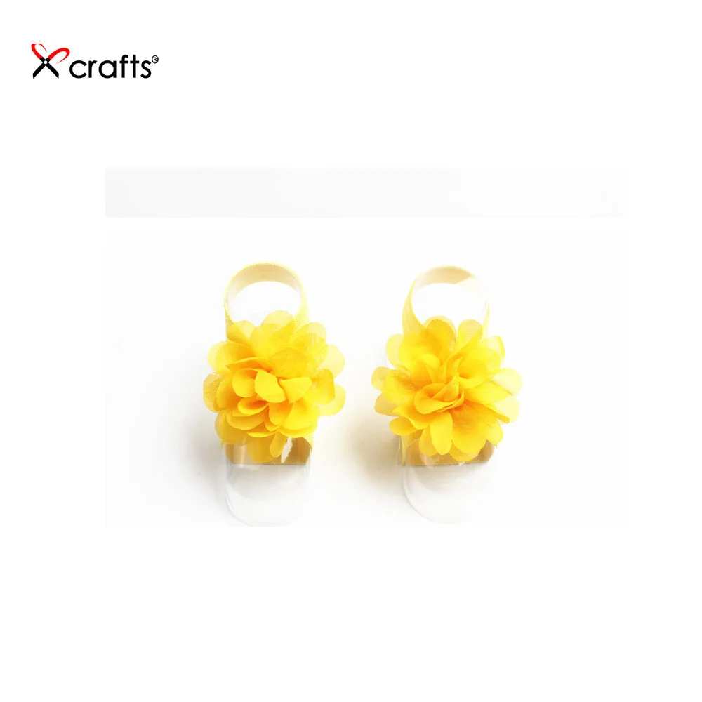 PPCrafts 5Pcs/lot New Children Chiffon Headband + Foot Flower Set / Baby Feet Barefoot Sandals AH068 | Детская одежда и обувь
