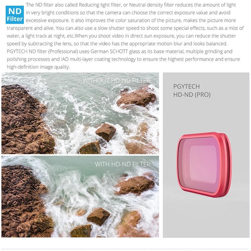 PGYTECH OSMO POCKET Light Red Snorkeling Filter Set(Pro) Diving for Pocket Gimbal Accessories DJI | Электроника