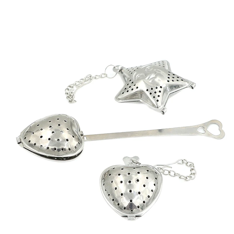 Нержавеющая сталь Прекрасный Сердце в форме звезды Чай Infuser Фильтр для чая