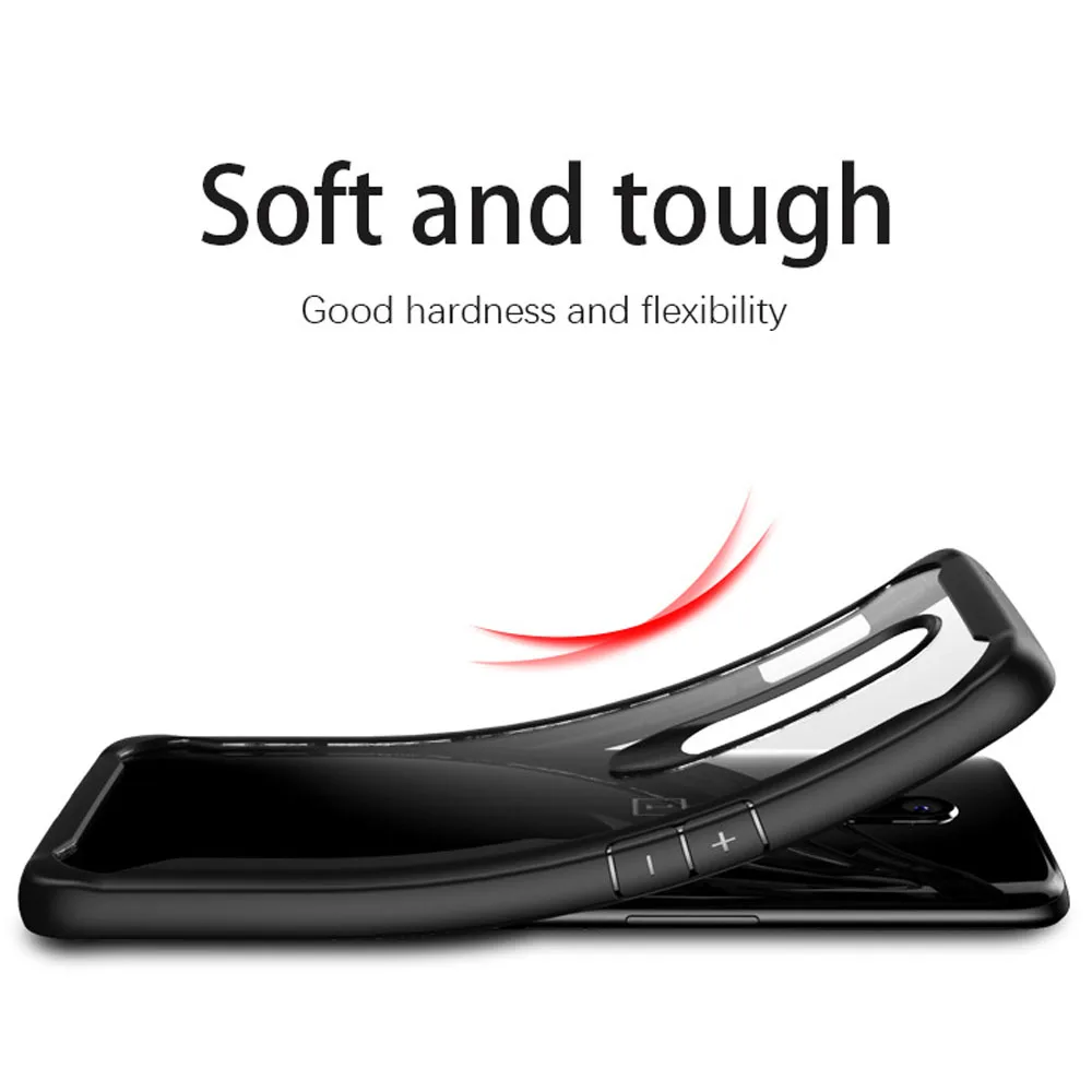 Ultra Thin HD Transparent Clear Case With Shock Absorbing Airbag Soft Silicone &amp PC Back Impact Protective Cover For OnePlus 6 |