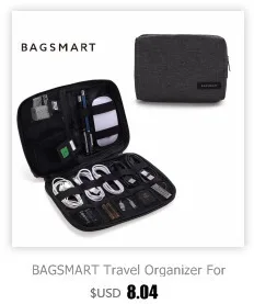 Bagsmart, дорожные электронные аксессуары, сумки, кабель для передачи данных, провод для наушников, линия питания, органайзер, сумка, чехол для флэш-диска, цифровая сумка