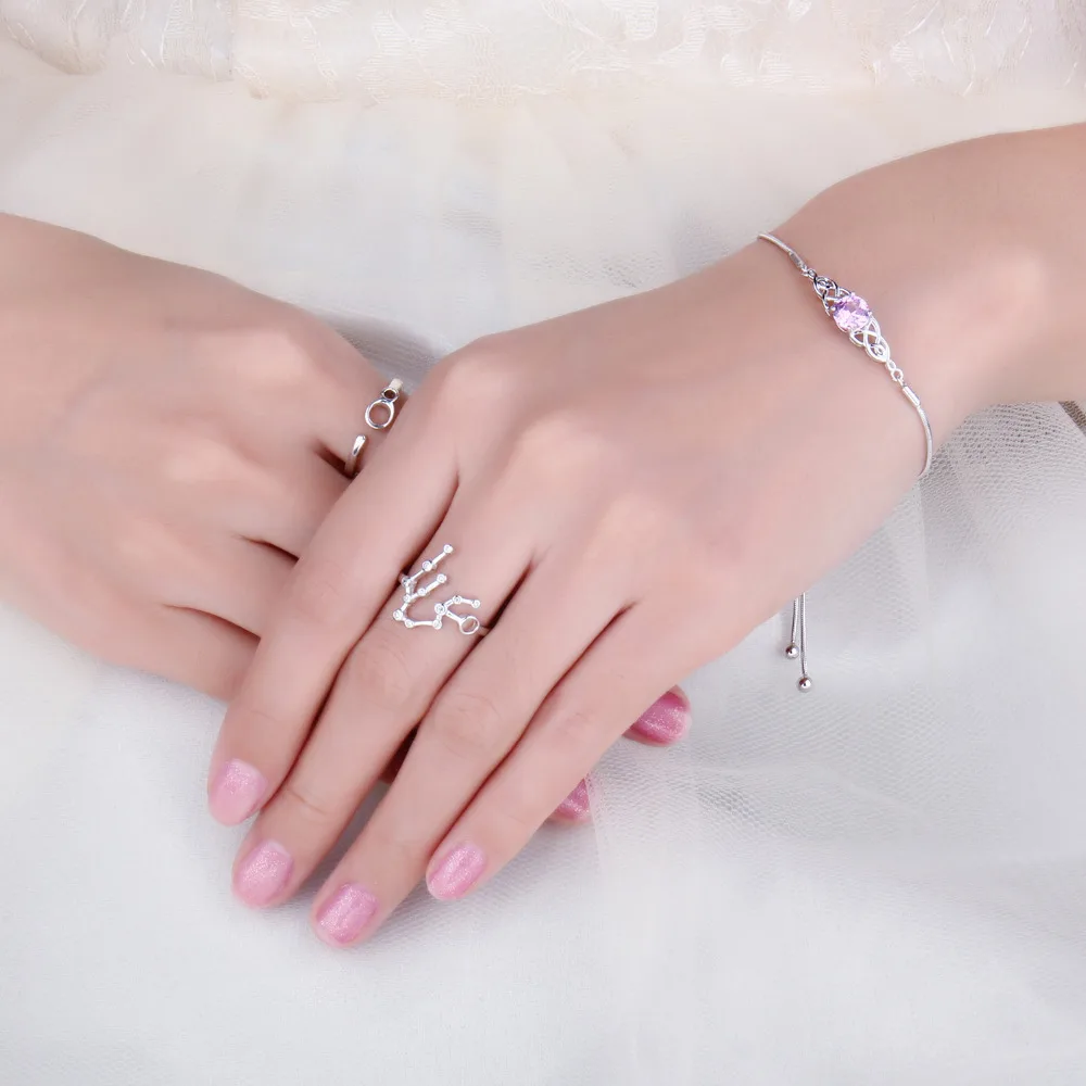 JewelryPalace Созвездие зодиака знак Водолея ободок кубического циркония регулируемое