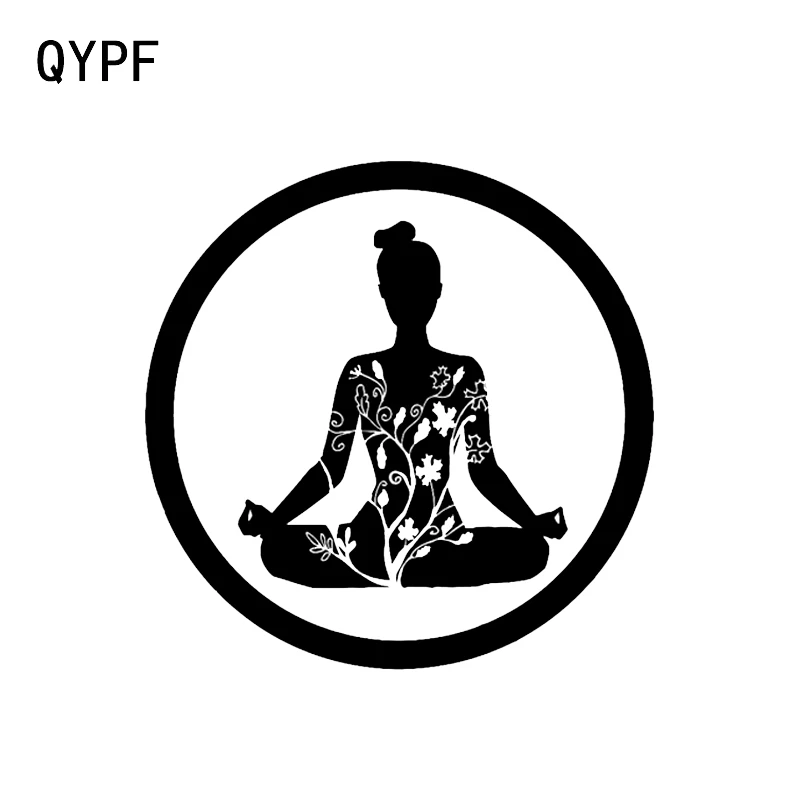 QYPF 12 9*12 9 крутой Спорт Йога Zen медитация Лотос поза автомобиля моделирование