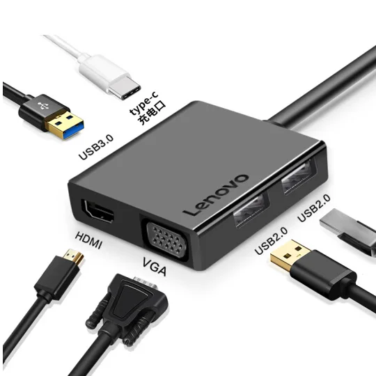 USB C концентратор 6 в 1 для 3 0 HDMI 4K VGA MacBook Pro Xiaomi Asus Lenovo ноутбука Huawei Mate 10 20 Matebook Type
