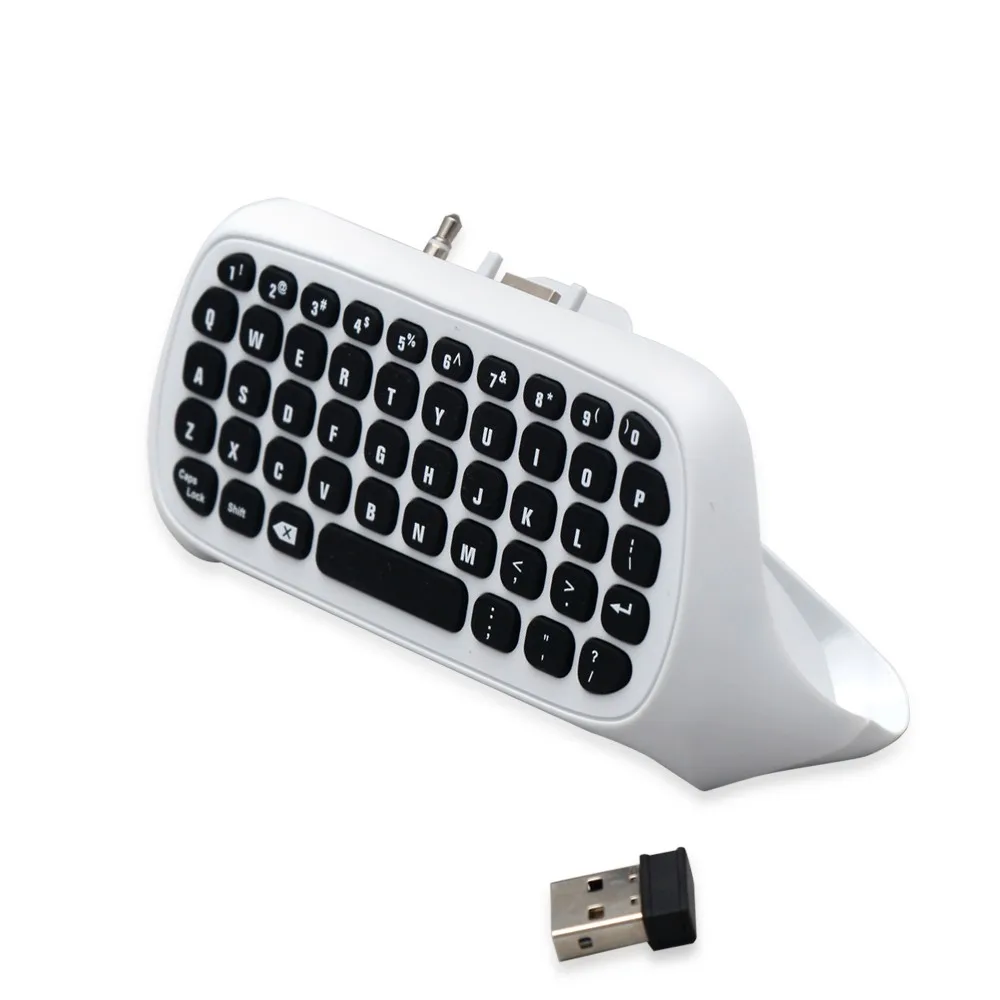 Беспроводная клавиатура черно белая 2 4 ГГц USB мини беспроводная Chatpad сообщение 47