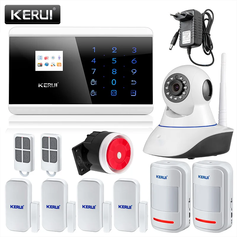 Kerui Android IOS APP пульт дистанционного управления GSM сигнализация охранных Русский