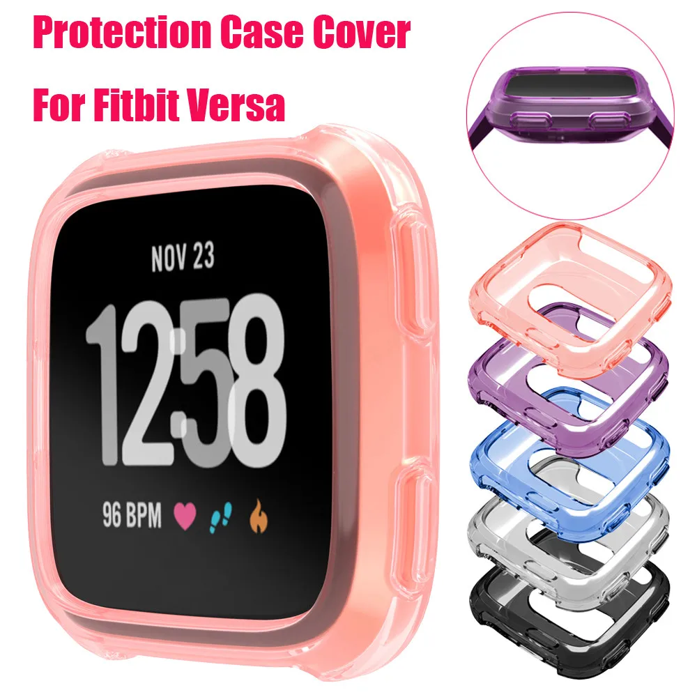 Мягкий ТПУ защитный силиконовый чехол для Fitbit Versa умные часы аксессуары чехлы