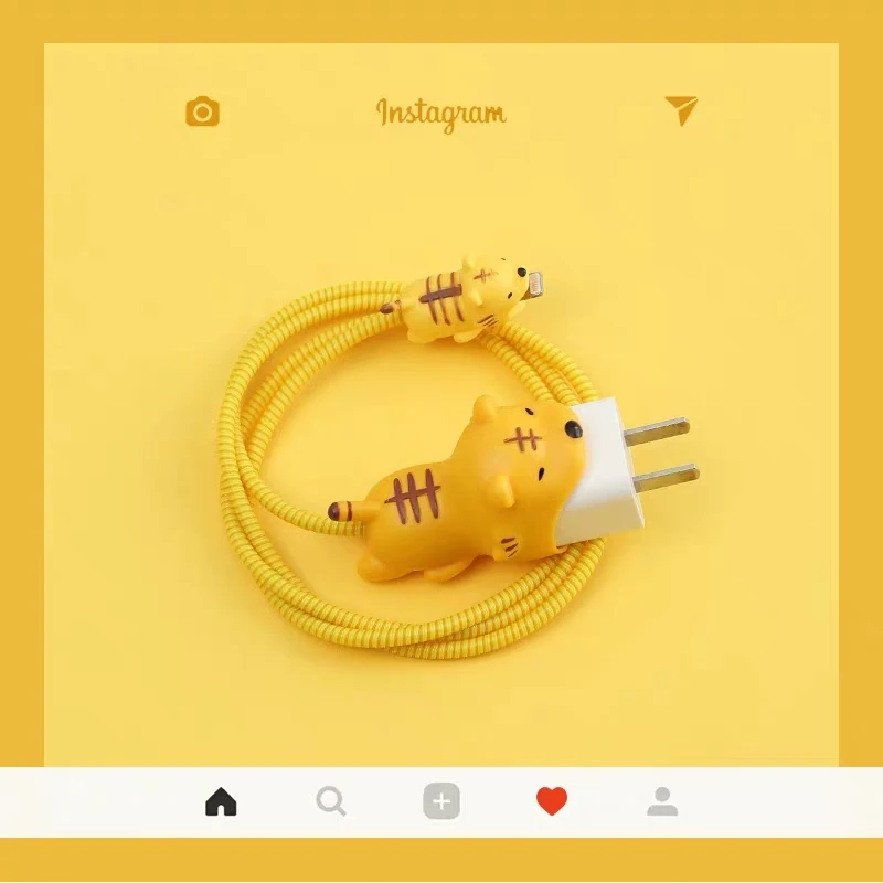 1 шт мультфильм милые животные Зарядное устройство протектор для iPhone, протектор USB Мощность адаптер предотвратить разъединение весь зарядки