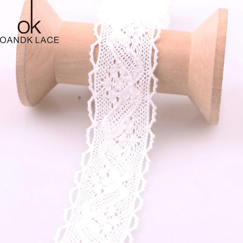 4 ярда швейная ткань DIY цвета слоновой кости кремовый черный отделка хлопок крючком кружевная ткань лента ручной работы аксессуары ремесло 11021