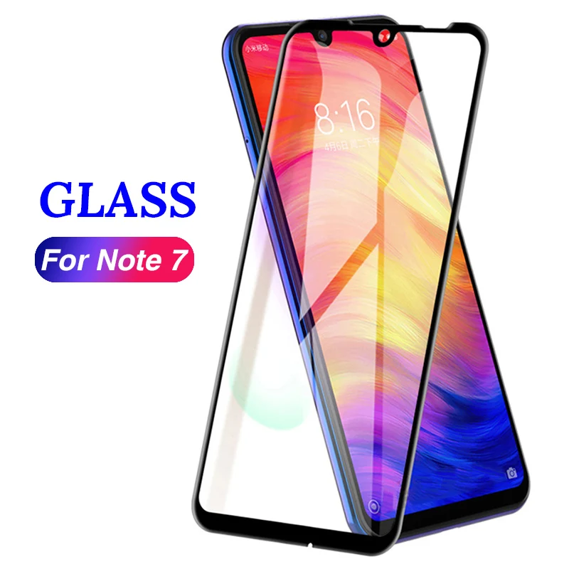Защитное стекло для Xiaomi Redmi Note 7 Чехол закаленное 10 9s 9 Pro Max 8 8T 6 5 Note4X 4 чехол