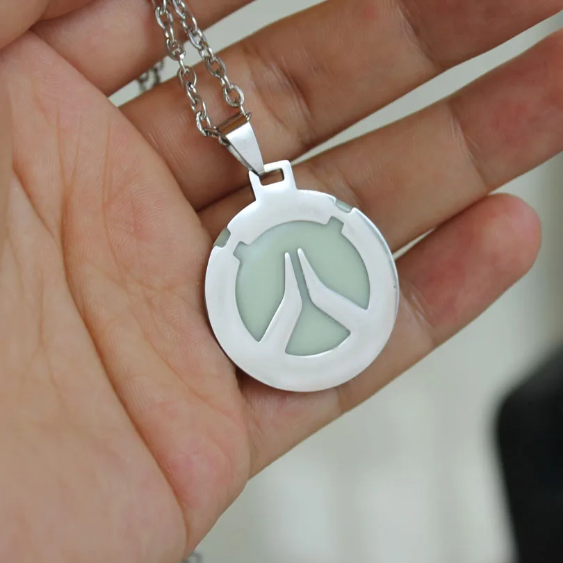 Ожерелье Overwatch светящееся Ожерелье Подвески Overwatch Shimada Genji брелок модное ювелирное изделие светится в темноте мужское ожерелье для мальчика