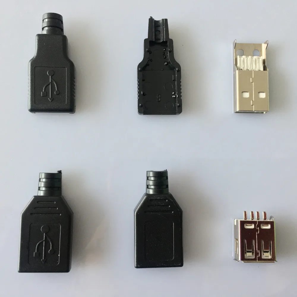 10 шт./пакет YT2151Y USB 2 0 штекер/гнездо разъем для сварки данных OTG линейный