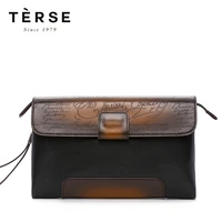 terse mens clutches handbags genuine leather vintage patchwork clutches for men large capacity with engraving mn9722 1