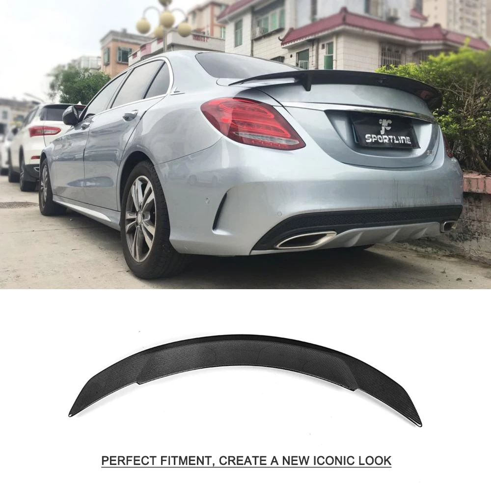 Задний спойлер для Mercedes Benz C Class W205 4 дверный седан 2015 2019 задний из углеродного