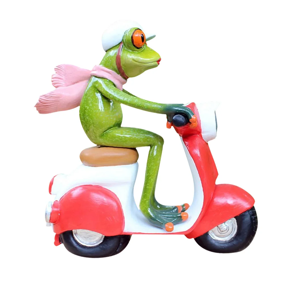 04 3D Frog Novel Frog Ornament Long Legged Frog Figurine Animal Model Collection Statue for Home Tabletop Office Cafe Shop Display - Цвет: 04