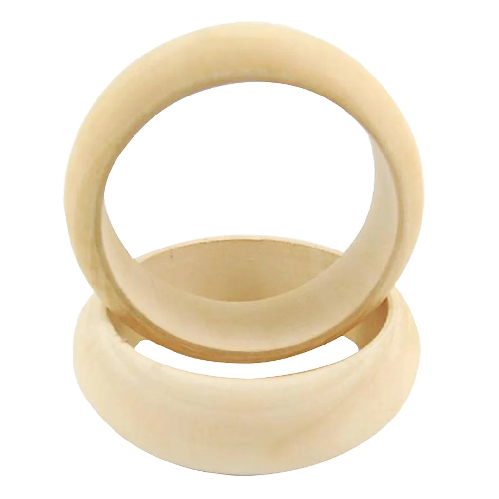 2х пустой деревянный браслет для женщин необработанное дерево ручной работы |