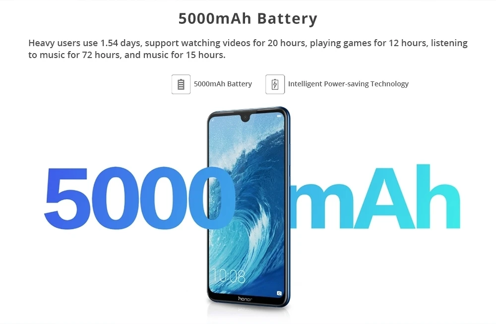 Honor 8X Max 7,12 дюймовый мобильный телефон Android 8,1 Snapdragon660 6+ 64 Гб 16 МП Восьмиядерный отпечаток пальца ID 4900 mAhSmartphone