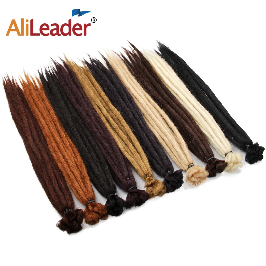 Alileader Synthetic 17Color 5/10 Strands Dreadlocks Hair Extension For Women Handmade Dreads Braiding Hair Crochet Braids styles