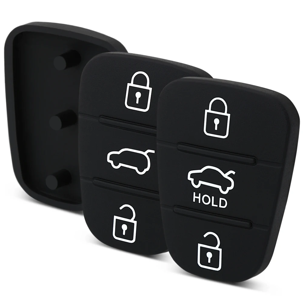 3 кнопки флип силиконовый резиновый дистанционный Автомобильный ключ ButtonPad чехол