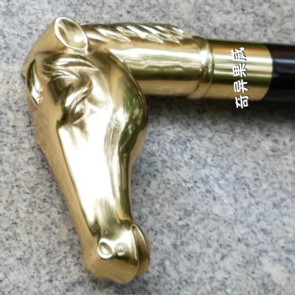 Дедушка на удачу из цельной древесины чистой меди джентльмен с головой лошади