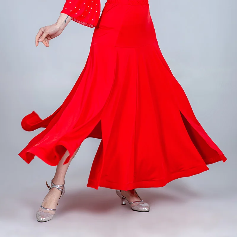 Black Skirt Красное стандартное танцевальное платье для женщин, костюмы, длинное платье, костюм, стразы, платье для вальса, бальных танцев, бальных танцев BL1729 - Цвет: Black Skirt
