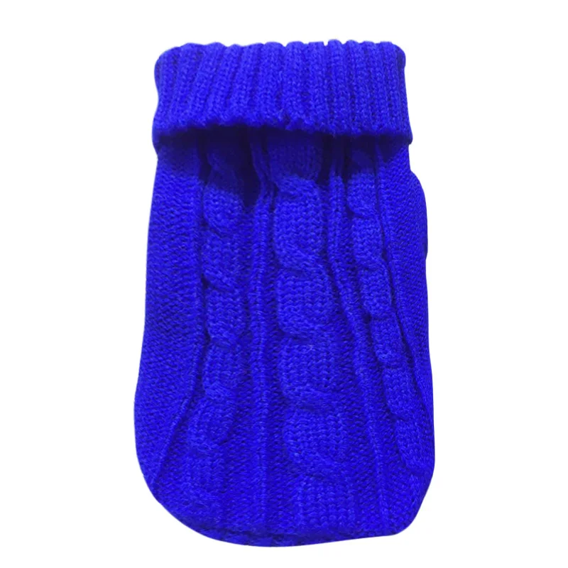 dark blue Одежда для домашних животных, собак, кошек, теплый вязаный свитер для кошек, щенок прыгун, мопс, пальто, одежда, пуловер, вязаная рубашка, одежда для котенка 35 - Цвет: dark blue
