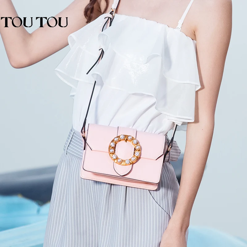 TT062 женская брендовая сумка через плечо из искусственной кожи с отделкой