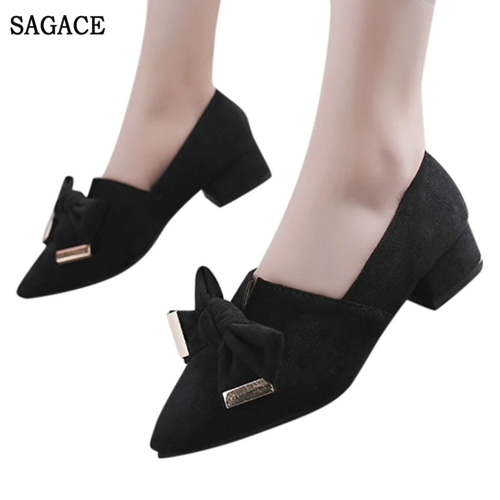 Туфли SAGACE женские на низком квадратном каблуке ретро этнический стиль