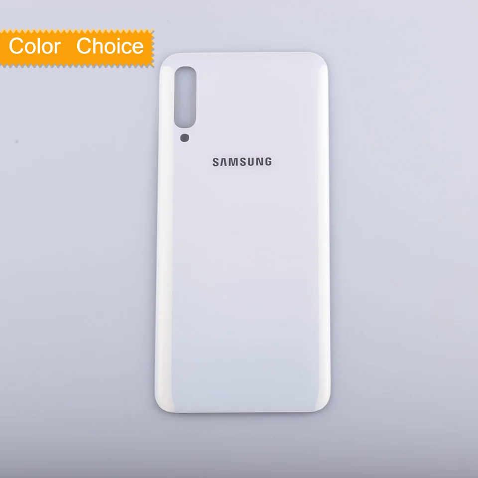 Белый Для samsung Galaxy A50 A505 A505F SM-A505F корпус батарейного отсека заднее стекло чехол Корпус Корпуса A50 Замена - Цвет: Белый