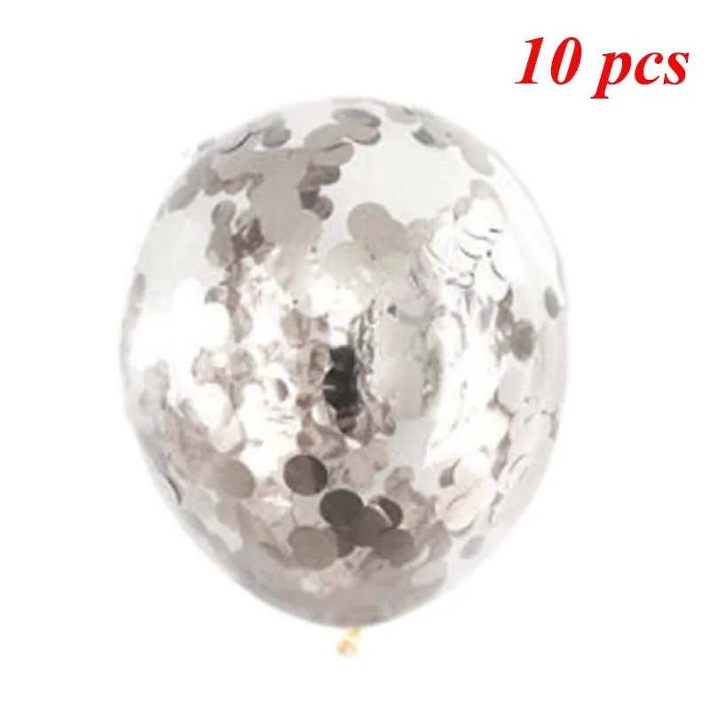 silver confetti 5 шт./лот воздушные шары Единорог 18 дюймов звезда круглый шар День Рождения Детские радужные шарики для декора единорог животные вечерние принадлежности - Цвет: silver confetti