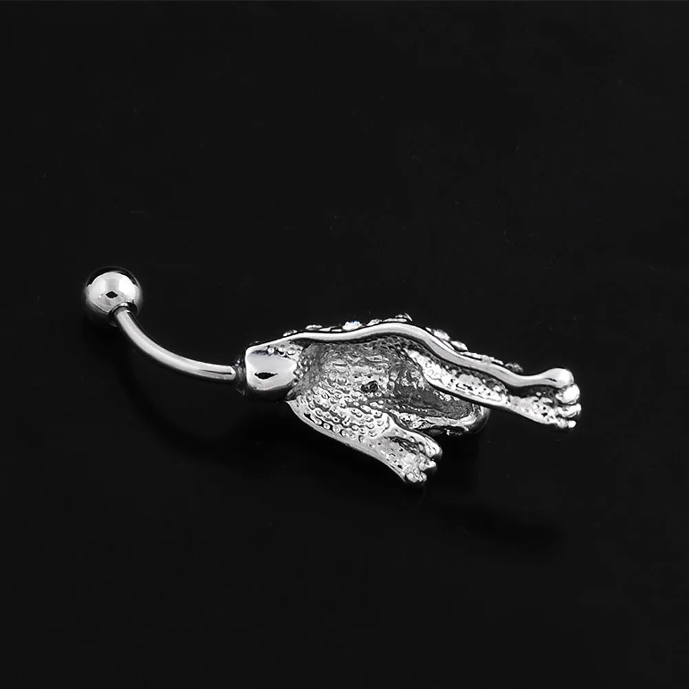 Новинка леопардовая головка модный дизайн пупок пупка кольца стальные стержни