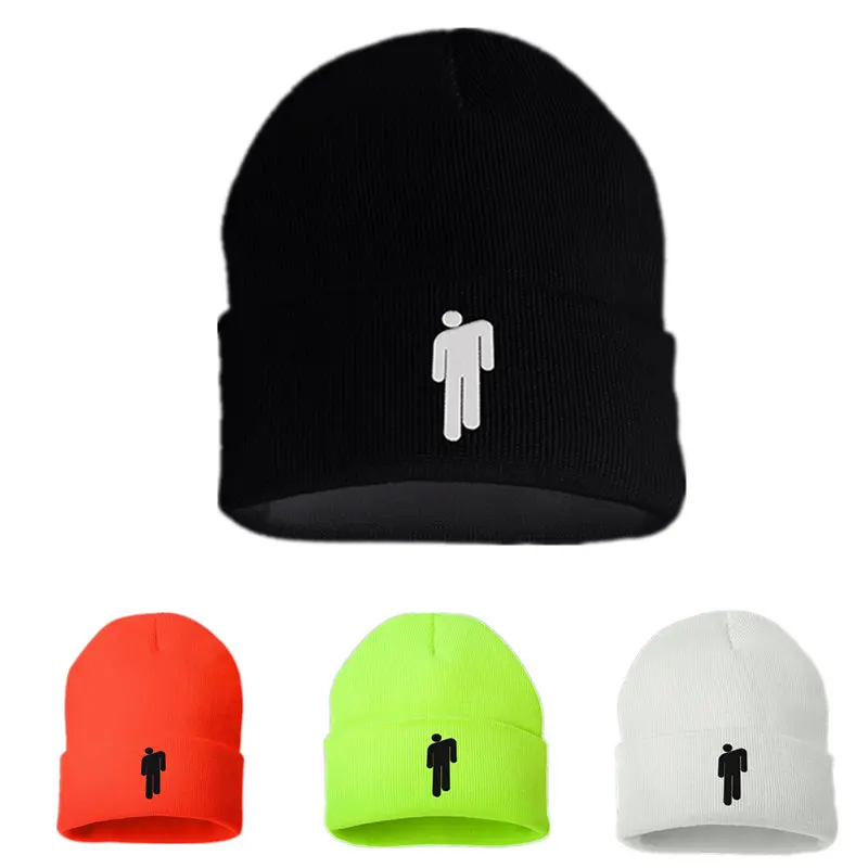 Новинка Billie Eilish Beanie шапка Повседневная зимняя хлопковая шапка для мужчин и женщин Сплошной вязаный берет шапка Прямая поставка