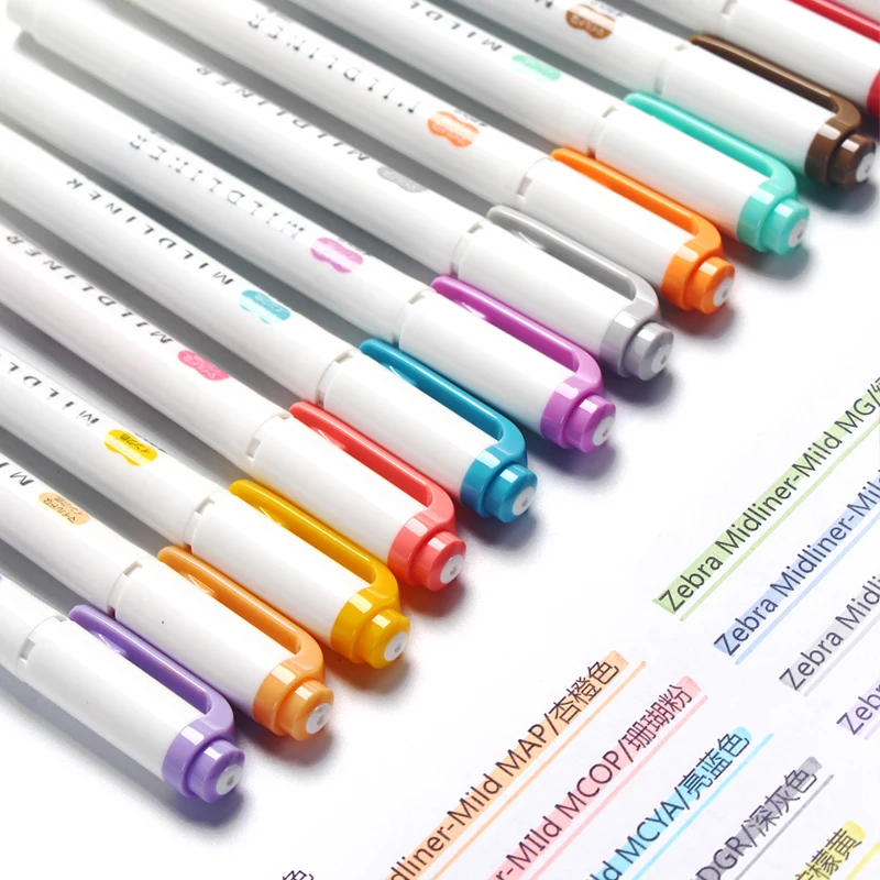 1 шт. Zebra Mildliner хайлайтер ручка двойной наконечник Mildliner маркеры ручки окраска текстовая бумага Destacador пуля журнал поставок WKT7