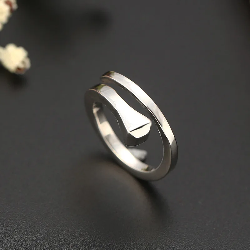 Женское регулируемое кольцо из серебра 100% пробы R012 | Украшения и аксессуары